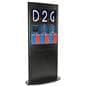 Black Slatwall Lobby Display with Leaflet Holders