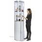 Pirouet portable collapsible showcase with base storage