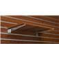 Metal slatwall 12" chrome knife bracket 