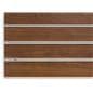 Close Up of  Edge of Cherry Finish Large Slotted Wall Board Panel