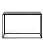 Black console table with scratch resistant surface