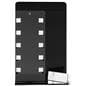 Standing optical lens display with 1 inch wide inserts