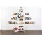 Lightweight wall mounted acrylic shelves with unobtrusive design  