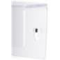Wall mounted acrylic shelves feature 1 inch double sided keyhole