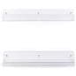 Acrylic wall shelves with 3 dual sided mounting keyholes 