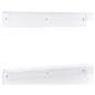 Set of 2 acrylic wall shelves with rounded edge design 