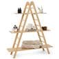 A-frame shelf made of natural pine wood material 