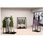 Garment display rack measures 24 inches wide