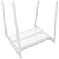 Retail clothes rack with reversible melamine base 