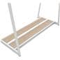Retail clothes rack with melamine reversible base inserts  