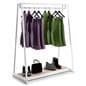 Retail clothes rack with modern a-frame design
