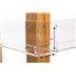 Spinning wooden literature holder feature shelves with 1 inch tall ledge 