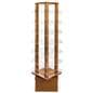Revolving wood literature rack with 28 clear shelves 