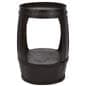 Barrel display with 14 inch wide by 17 inch tall center opening