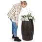 Wooden display barrel with overall height on 30 inches