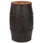 Wooden display barrel with sleek dark brown finish