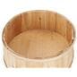 Bourbon barrel display case with false bottom