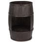 Bourbon barrel display case with smooth to touch finish