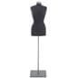 Female body form mannequin with flat metal base