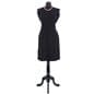 Female body form mannequin with sleek black finish