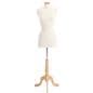 Female body form mannequin with tripod base