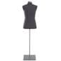 Male mannequin body with brushed chrome base