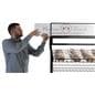 Bakery bread rack signage for BAKCRT6WBK with slide in header 