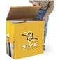 Printed cardboard platform riser with personalized UV printed graphics