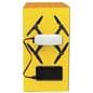 Rectangular printed cardboard platform riser with custom artwork 