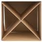 Custom corrugated display cube includes x-shaped internal support