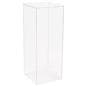 Large clear acrylic retail pedestal display with five sided design