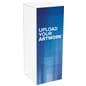 Clear acrylic pedestal with custom graphics and personalized design
