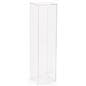 Tall acrylic display pedestal riser with 10in x 10in x 40in dimensions
