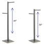 Boutique clothing rack with height adjustable design