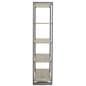 Modern retail display shelving with open sides for 360 degree viewing