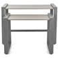Modern nesting tables with gray faux wood grain finish