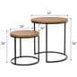 Round cork tables with 10" clearance