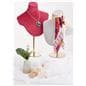 Jewelry bust stand has different height ranges 
