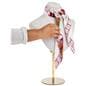 Jewelry bust stand has velvet fabric 