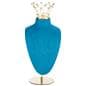 This jewelry bust display stand with crown has an iron pole