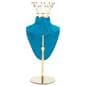 This jewelry bust display stand with crown has a gold topper 
