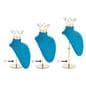 This jewelry bust display stand with crown has easy to adjust height placements