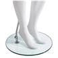 Female full body mannequin with tempered glass base