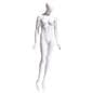 Female full body mannequin in dynamic pose with bent right leg and weight shift