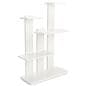 4-tier merchandise shelves with laminated white particle board build