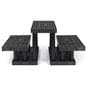 Tri-level pyramid display with collapsible design 