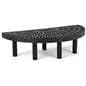 Single level half round endcap display with durable polyethylene construction