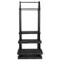 Floor standing greenhouse shelving merchandising display measures 36 inches wide by 84 inches tall 