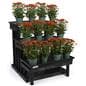 36 inch tall 3 tier plastic garden center display rack with polyethylene construction