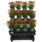 Floor standing 3 tier plastic garden center display rack with weather resistant build